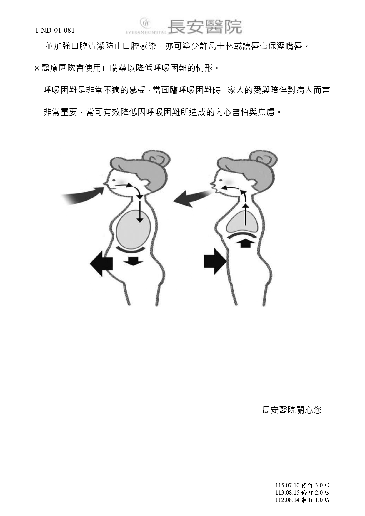 台中長安醫院安寧共照衛教 - 末期病人呼吸困難照護注意事項 (第 2 頁)